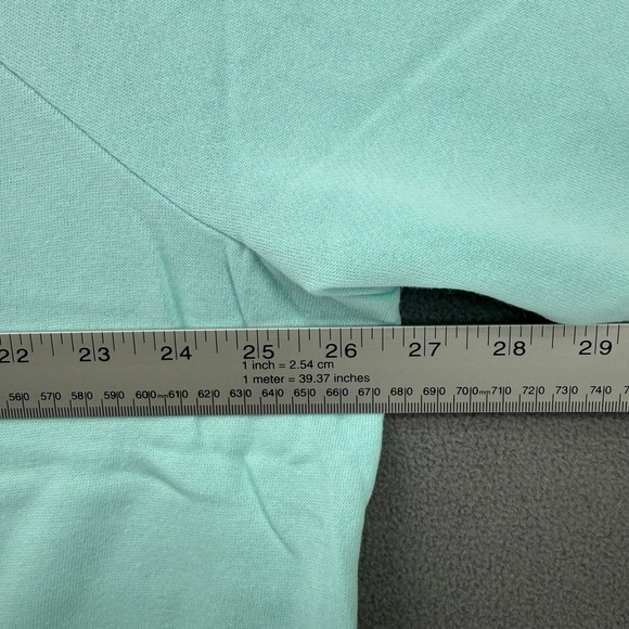 Colsie Women's Blue Aqua Mint Raglan Sweatshirt Pullover Top Size 2X - Picture 5 of 10